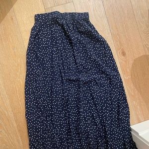 & other stories Buttoned Midi skirt with white flower polka dots